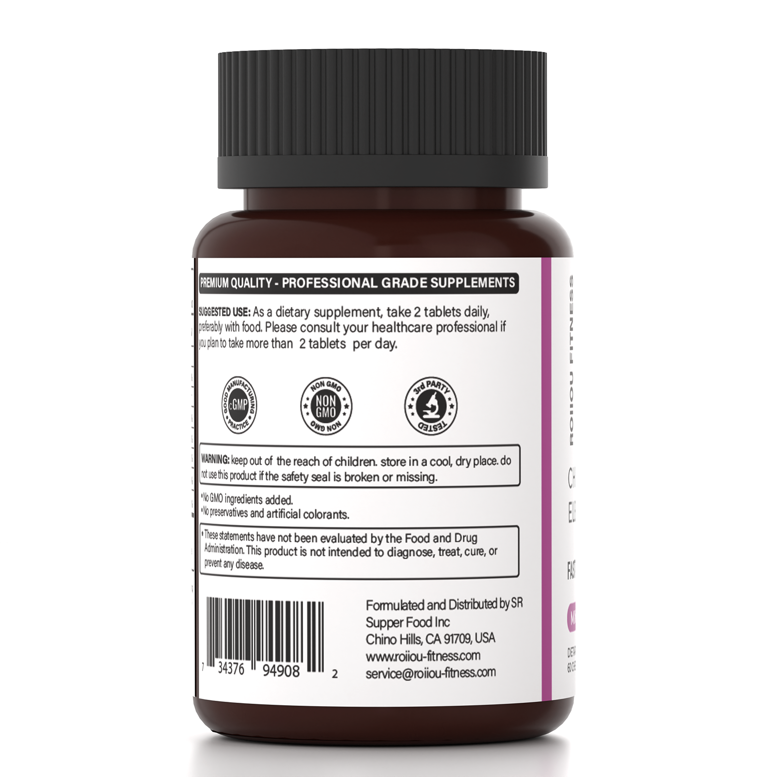 ROIIIOU FITNESS Chewable Electrolytes, Mixed Berry Electrolyte Tablets with Sodium, Potassium, Calcium & Magnesium, Daily Hydration Support for Workout, Travel & Active Days, 60 Chewable Tablets
